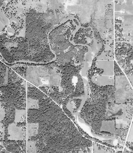 A 1939 aerial photo of the area.