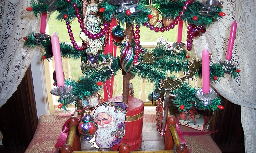 Feather tree with candles