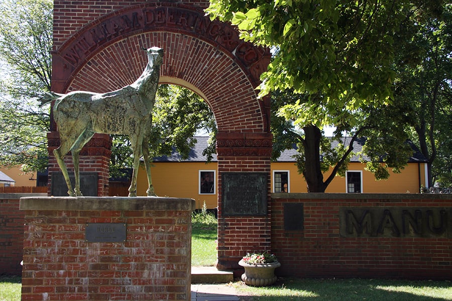 st-james-farm-horse-sculpture-red-brick-wall