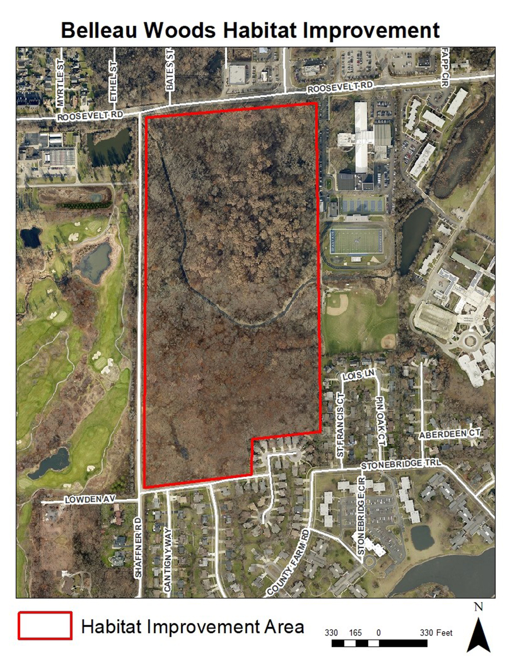 Belleau Woods Habitat Improvement Map