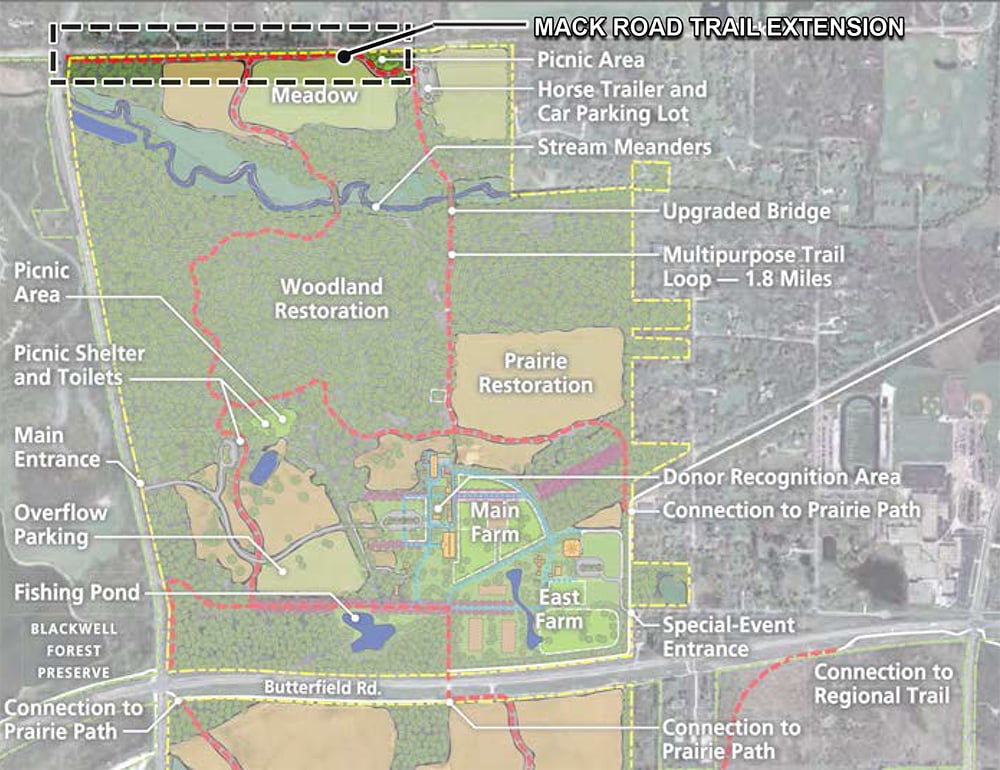 St. James Farm Mack Road Trail Extension Map