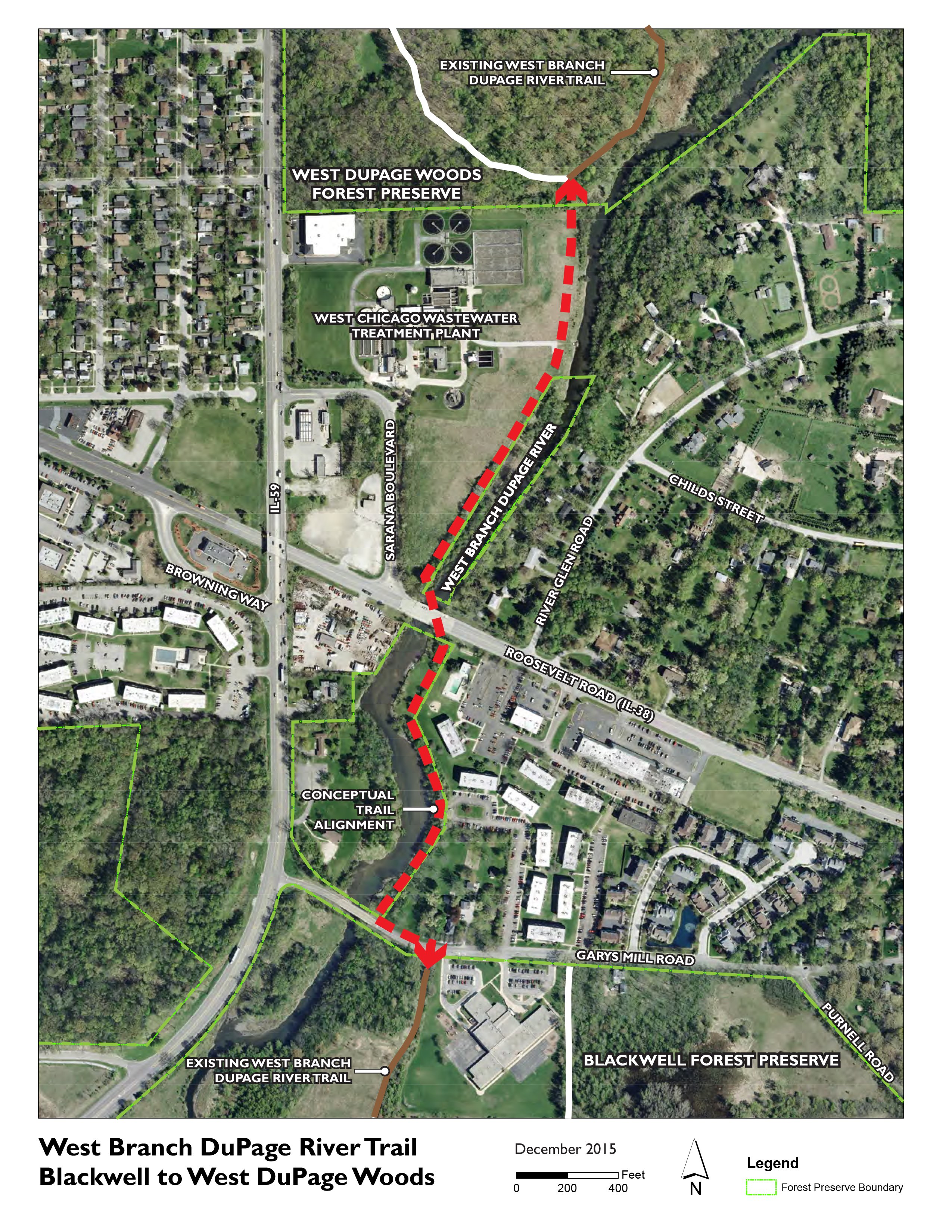 West Branch DuPage River Regional Trail Map