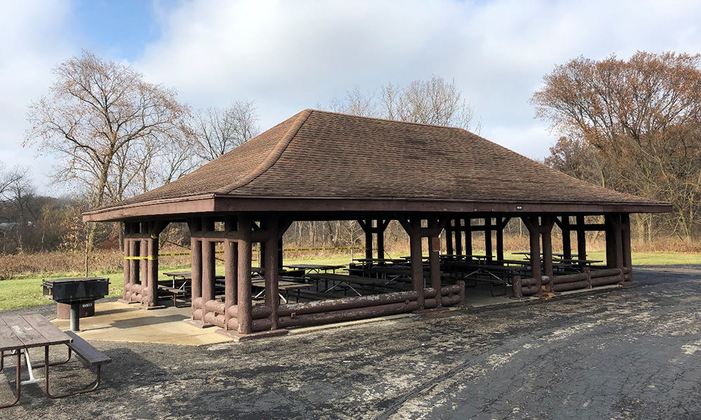 York South Shelter with construction tape