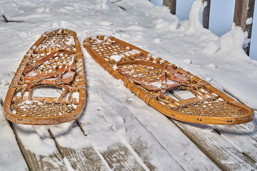 Bear paw snowshoes