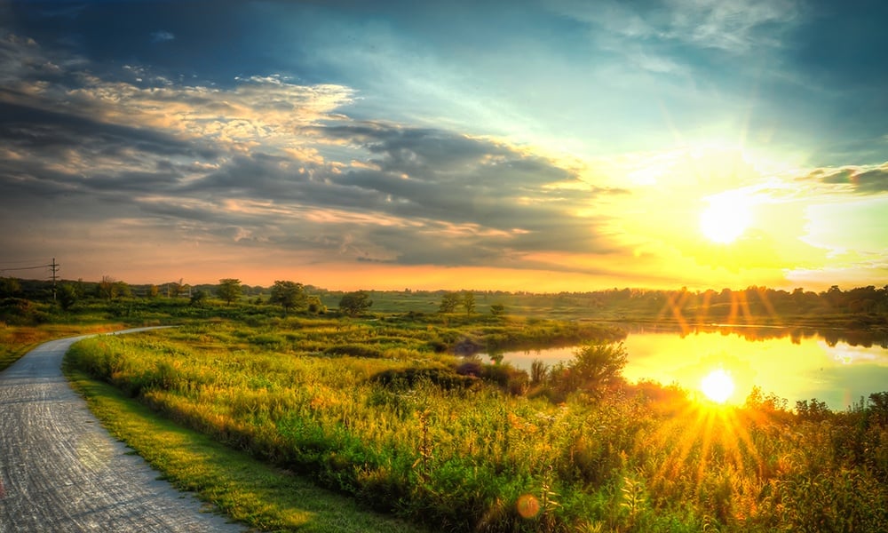 sunrise over Rice Lake at Danada