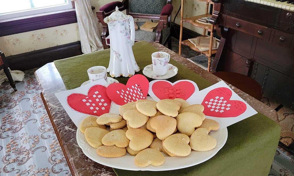Plate of Heart Shaped Cookies